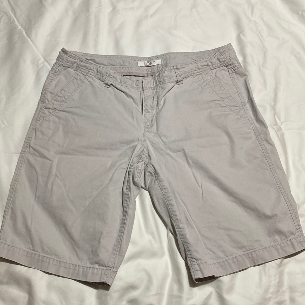 Ann Taylor Loft shorts, stone, size 10